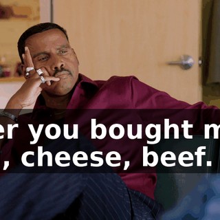 after you bought milk, egg, cheese, beef.