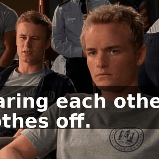 tearing each other's clothes off.