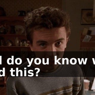 And do you know why I did this?