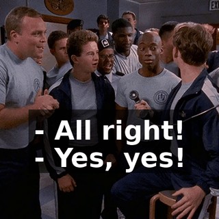 - All right! - Yes, yes!