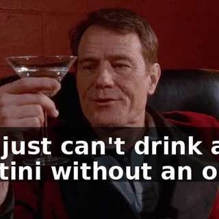 You just can't drink a martini without an olive.