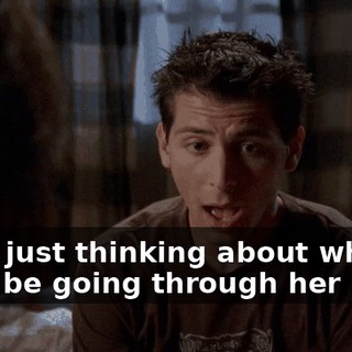 I was just thinking about what must be going through her head.