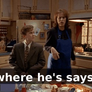 where he's says,