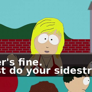 Later's fine. - Just do your sidestroke.
