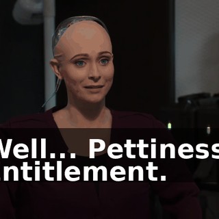 Well... Pettiness. Entitlement.