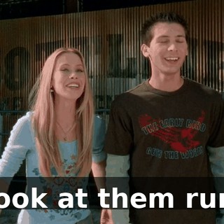 Look at them run!