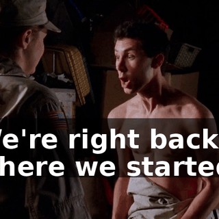 We're right back where we started!