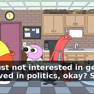 I'm just not interested in getting involved in politics, okay? Sorry.