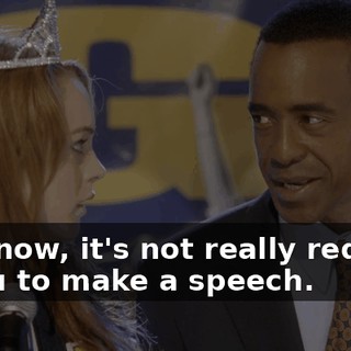 You know, it's not really required of you to make a speech.