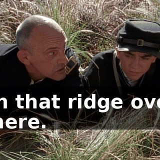 on that ridge over there.