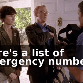Here's a list of emergency numbers.