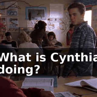 What is Cynthia doing?