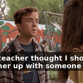 The teacher thought I should partner up with someone else.