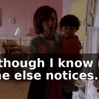 although I know no one else notices.