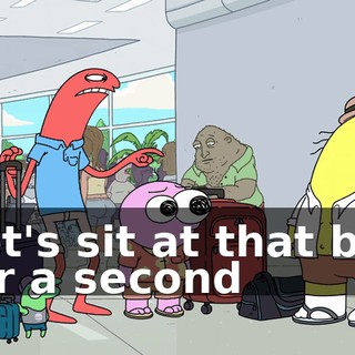 Let's sit at that bar for a second