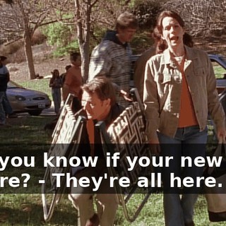 - Do you know if your new boss is here? - They're all here.
