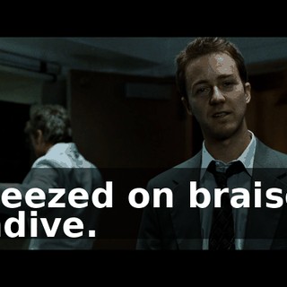 sneezed on braised endive.