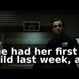 She had her first child last week, a...