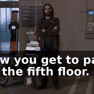 Now you get to park on the fifth floor.