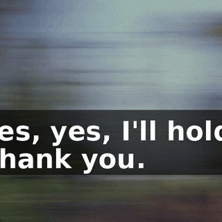 Yes, yes, I'll hold. Thank you.