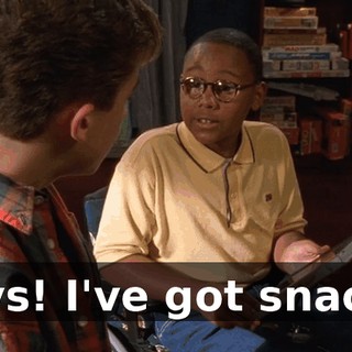 Boys! I've got snacks.