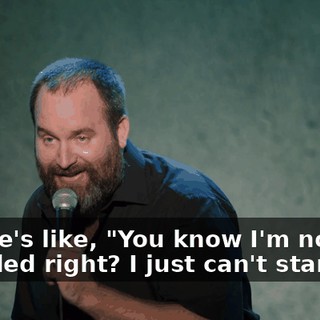 And he's like, "You know I'm not retarded right? I just can't stand up.