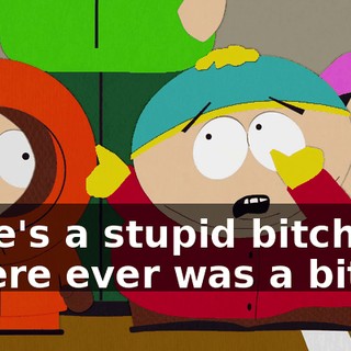 ♪ She's a stupid bitch if there ever was a bitch ♪