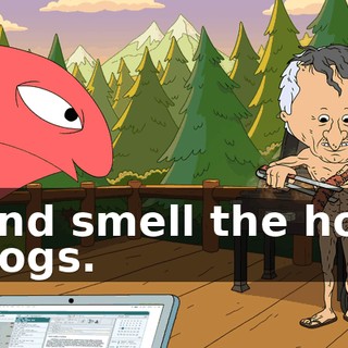 and smell the hot dogs.