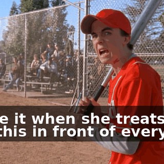 I hate it when she treats me like this in front of everyone.