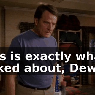 This is exactly what I talked about, Dewey.