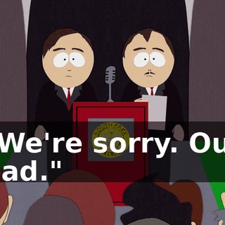 "We're sorry. Our bad."