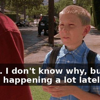 Yeah. I don't know why, but it's been happening a lot lately.