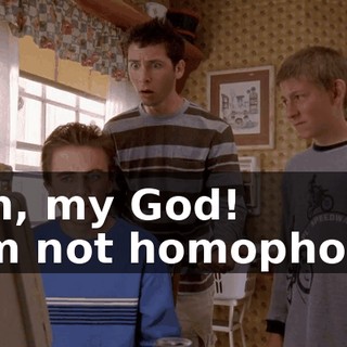- Oh, my God! - I'm not homophobic.