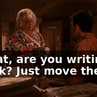 What, are you writing a book? Just move them.