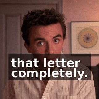 that letter completely.