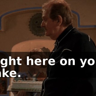 Right here on your cake.