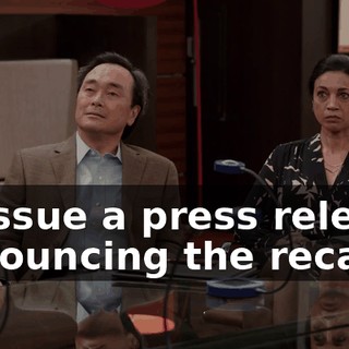 to issue a press release announcing the recall...