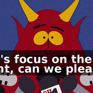 Let's focus on the fight, can we please?