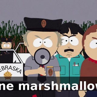 One marshmallow.