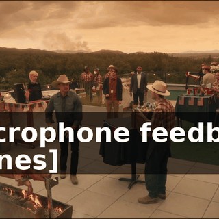 [microphone feedback whines]