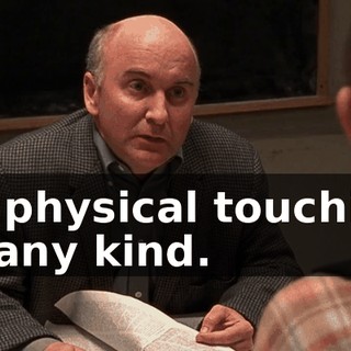 no physical touching of any kind.
