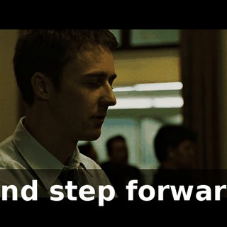 and step forward