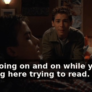 I'm going on and on while you're sitting here trying to read.