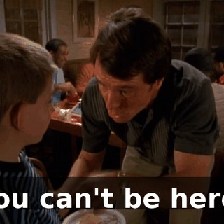 You can't be here.