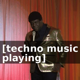 [techno music playing]