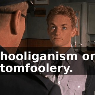 hooliganism or tomfoolery.