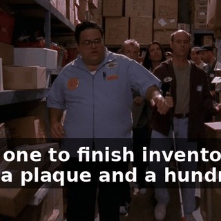 First one to finish inventory gets a plaque and a hundred...