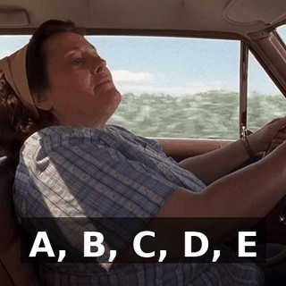 ♪ A, B, C, D, E ♪