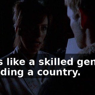 he is like a skilled general invading a country.