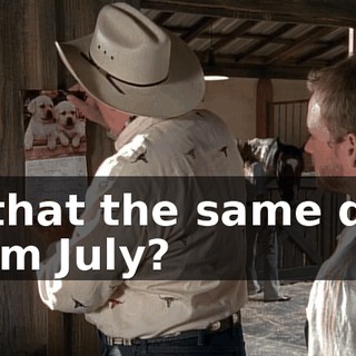 Is that the same dog from July?